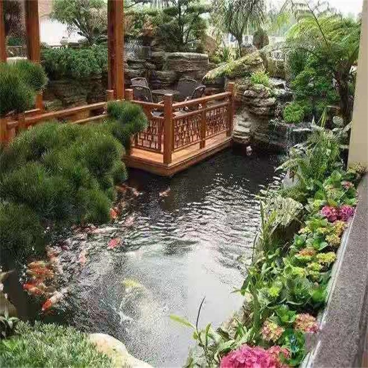 西岗大型庭院假山鱼池景观设计